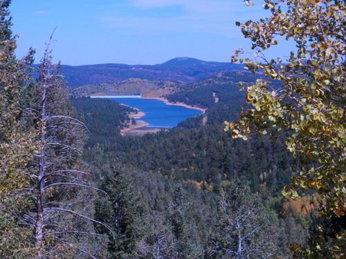 view of Crystal Creek Reservoir.
